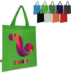 Bedrukte goedkope draagtassen met korte hengsels voor retail